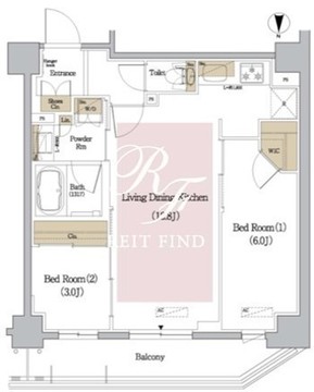 アーバネックス新御徒町 1102 間取り図