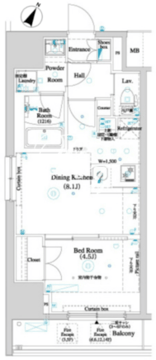 アークマーク渋谷初台 1404 間取り図