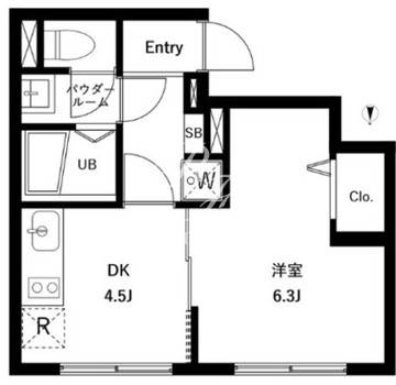 WHARF蒲田west 305 間取り図