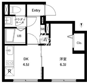 WHARF蒲田west 205 間取り図