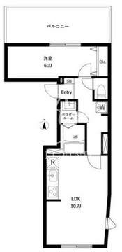 WHARF蒲田west 404 間取り図