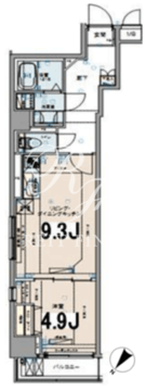 ロメック勝どき 702 間取り図