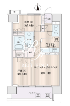 エスティメゾン豊洲レジデンス B-1213 間取り図