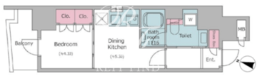 クロスレジデンス日本橋本町 1002 間取り図