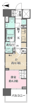 ザ・パークハウスアーバンス渋谷 406 間取り図