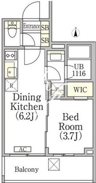 イプセ神楽坂 304 間取り図