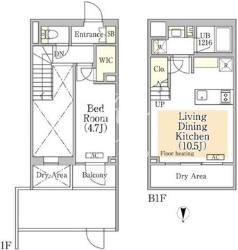 イプセ神楽坂 105 間取り図