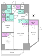 レジディア中目黒3 1005 間取り図