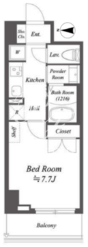 アルファプライム東陽町 216 間取り図