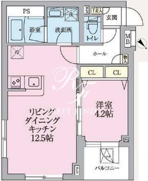 アークマーク東中野 207 間取り図