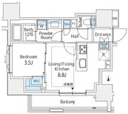 サンウッドフラッツ神田神保町 802 間取り図