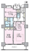 ロイヤルパークスタワー南千住 2303 間取り図