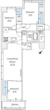 オリエンタル横山町 1102 間取り図