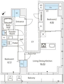 オリエンタル横山町 1101 間取り図