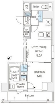 オリエンタル横山町 401 間取り図