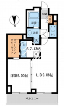 レジデンス白金コローレ 205 間取り図