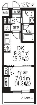 トラディス戸越公園 103 間取り図