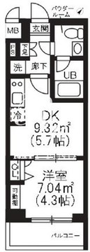 トラディス戸越公園 105 間取り図