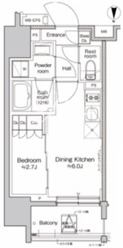 プラウドフラット亀戸ステーションプレイス 304 間取り図