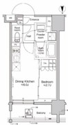 プラウドフラット亀戸ステーションプレイス 303 間取り図