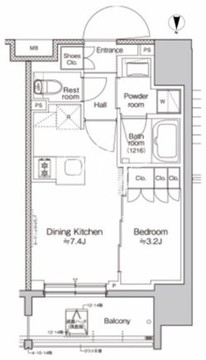 プラウドフラット亀戸ステーションプレイス 301 間取り図