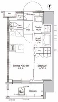 プラウドフラット亀戸ステーションプレイス 1301 間取り図