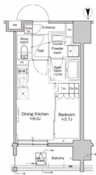 プラウドフラット亀戸ステーションプレイス 403 間取り図