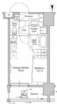 プラウドフラット亀戸ステーションプレイス 1403 間取り図