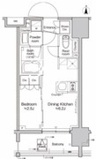 プラウドフラット亀戸ステーションプレイス 1007 間取り図