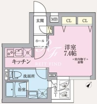 アークマーク東中野 308 間取り図