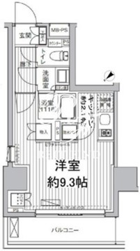 ヒューリックレジデンス駒込 1201 間取り図