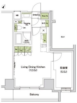 ザ・パークハビオ東長崎 406 間取り図