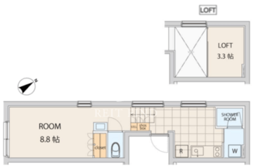 エスセナーリオ四谷坂町 203 間取り図