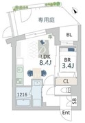 グランデュオ中目黒4 102 間取り図