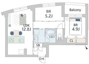 グランデュオ中目黒4 202 間取り図