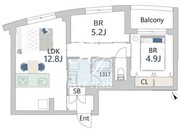 グランデュオ中目黒4 302 間取り図