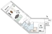 グランデュオ中目黒4 304 間取り図