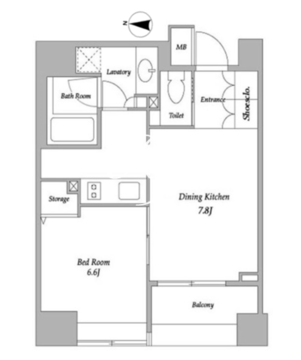 BPRレジデンス蔵前 502 間取り図