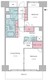 レジディア芝浦 1407 間取り図