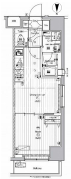 プレミアムキューブ代々木上原 404 間取り図