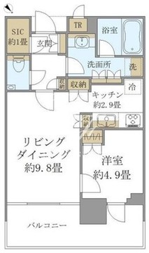 ブリリアタワー浜離宮 1112 間取り図