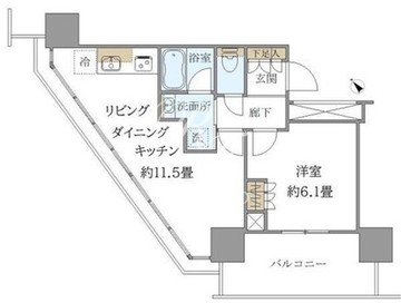 ブリリアタワー浜離宮 1508 間取り図