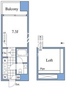 RIZ高輪 701 間取り図