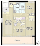 ガーデニエール砧ウエスト 501 間取り図