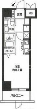 カスタリア用賀 104 間取り図