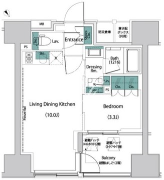 ザ・パークハビオ人形町レジデンス 203 間取り図