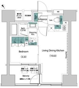 ザ・パークハビオ人形町レジデンス 902 間取り図