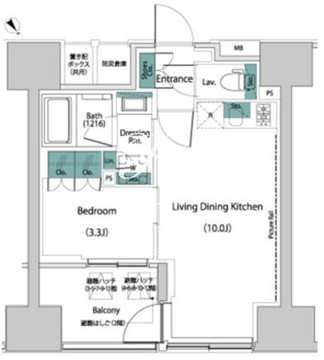 ザ・パークハビオ人形町レジデンス 602 間取り図