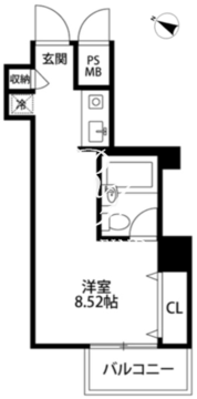 メゾン・ド・ヴィレ麻布台 906 間取り図