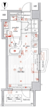 ルモーデ亀戸 403 間取り図